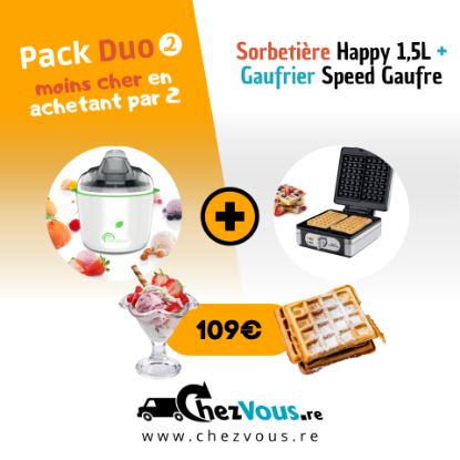 Pack Duo Little Balance : Grand Gaufrier + Sorbetière