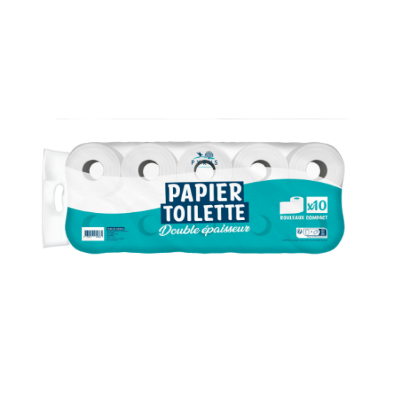 Papier toilette 2 plis PYRUS - 10 rouleaux