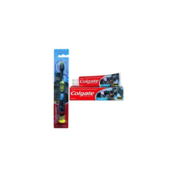 PACK COLGATE dentifrice + brosse à dents enfant Batman 6+