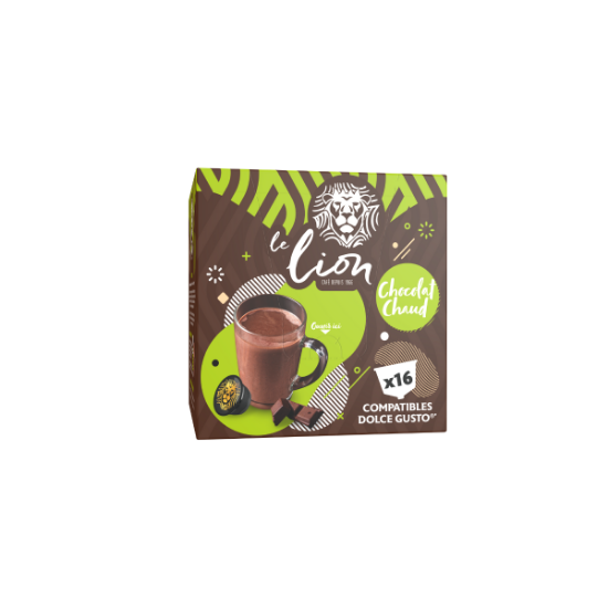 Café Le Lion Dolce Gusto - chocolat chaud - 16 dosettes   -  Shopping et Courses en ligne, livrés à domicile ou au bureau, 7j/7 à la  Réunion