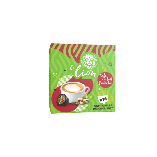 Café Le Lion Dolce Gusto - Café au lait pistache - 16 dosettes