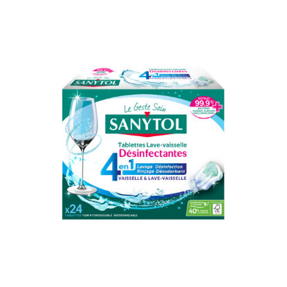 Sanytol tablettes lave-vaisselle Tout en 1 - Parfum Fraîcheur