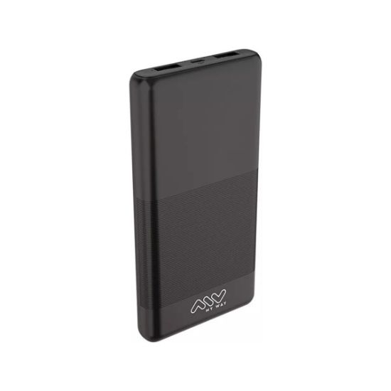 Batterie externe MyWay 10 000 mAh noire, USB-C + 2 USB-A