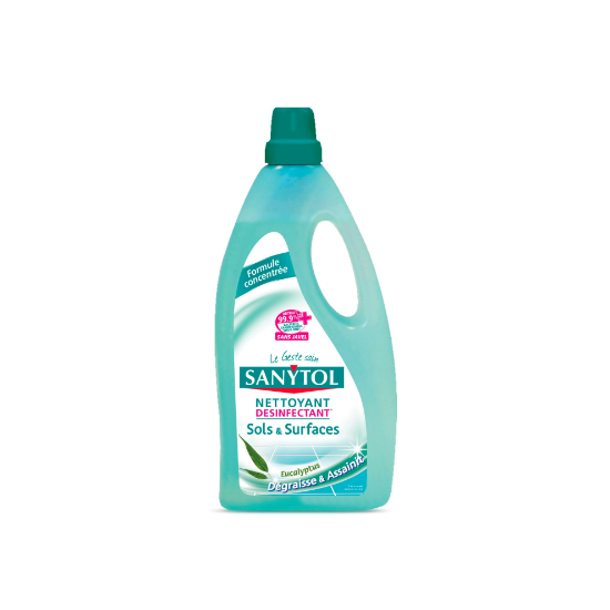 Image de Nettoyant ménager désinfectant sols/surfaces Sanytol Eucalyptus 1 Litre