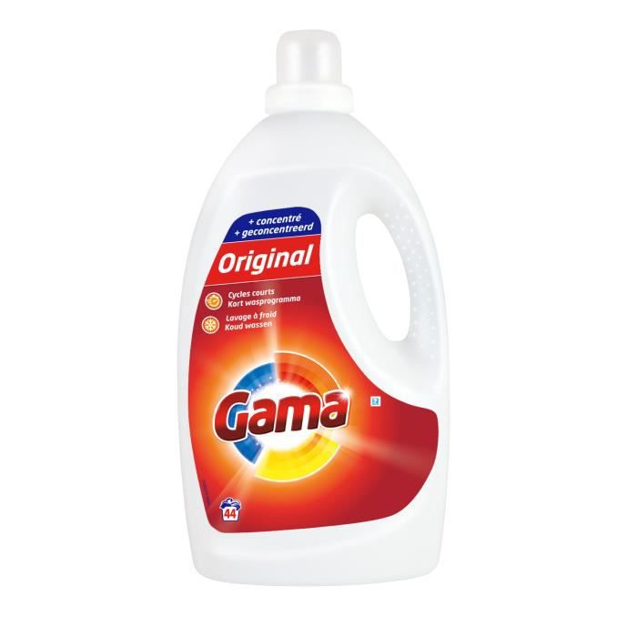GAMA Lessive liquide 44 doses Type ESE - Original - 2,20L | ChezVous.re ...