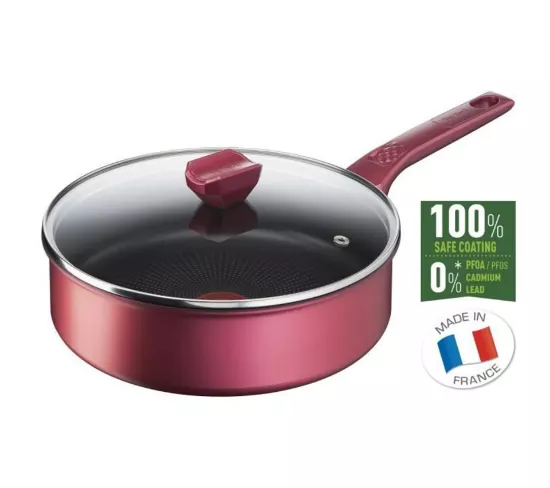 Sauteuse 24 cm + couvercle Tefal DAILY CHEF INDUCTION   -  Shopping et Courses en ligne, livrés à domicile ou au bureau, 7j/7 à la  Réunion