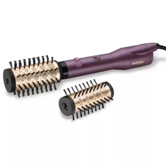 Brosse soufflante BaByliss Big Hair dual rotative 650W + 2 accessoires - doréé/violette