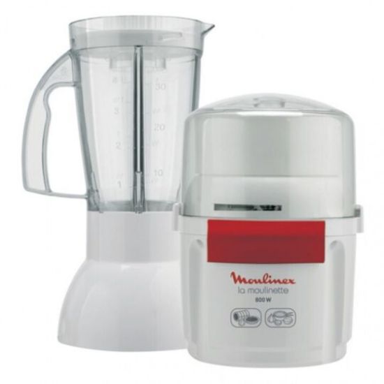 Hachoir 250ml + Blender 1,25L Moulinex La Moulinette 800W - AR68 - blanc