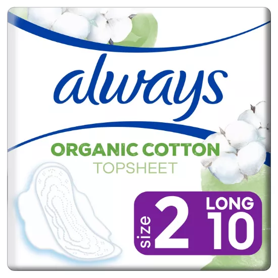 Serviette Hygiénique Avec Ailettes Ultra Long  Taille 2 Always Cotton Protection x10