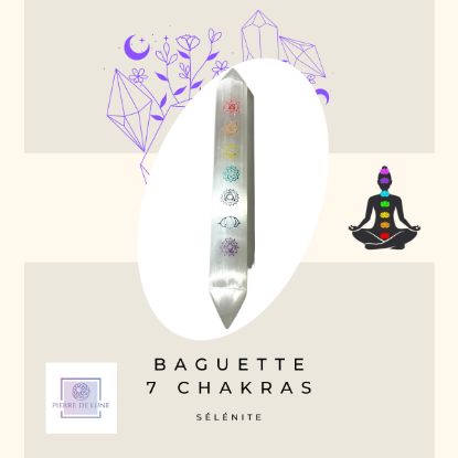 Picture of Baguette Sélénite 7 chakras