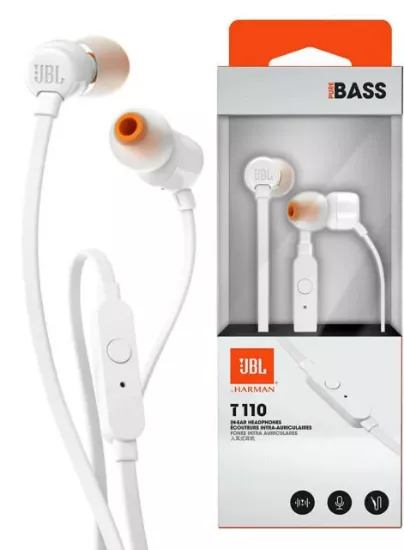 JBL écouteurs filaires Tune 110 Blanc