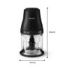 Hachoir Série 3000 450 W bol 1 L 4 lames 2 vitesses noir - Philips HR1501/00