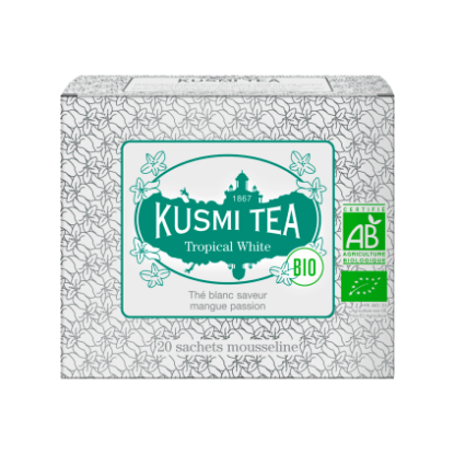 Image de KUSMI TEA - Tropical White Bio - boîte 20 sachets