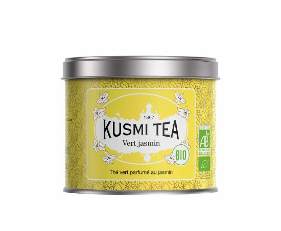Image de KUSMI TEA - Thé vert au jasmin Bio - boîte 90g (environ 40 tasses)