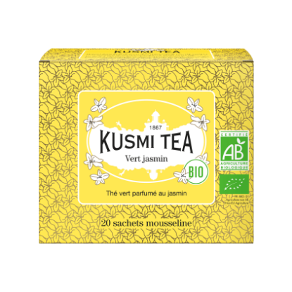 Image de KUSMI TEA - Thé vert au jasmin Bio - boîte 20 sachets