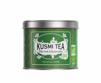 Image de KUSMI TEA - Thé vert à la menthe Bio - boîte 100g (environ 40 tasses)