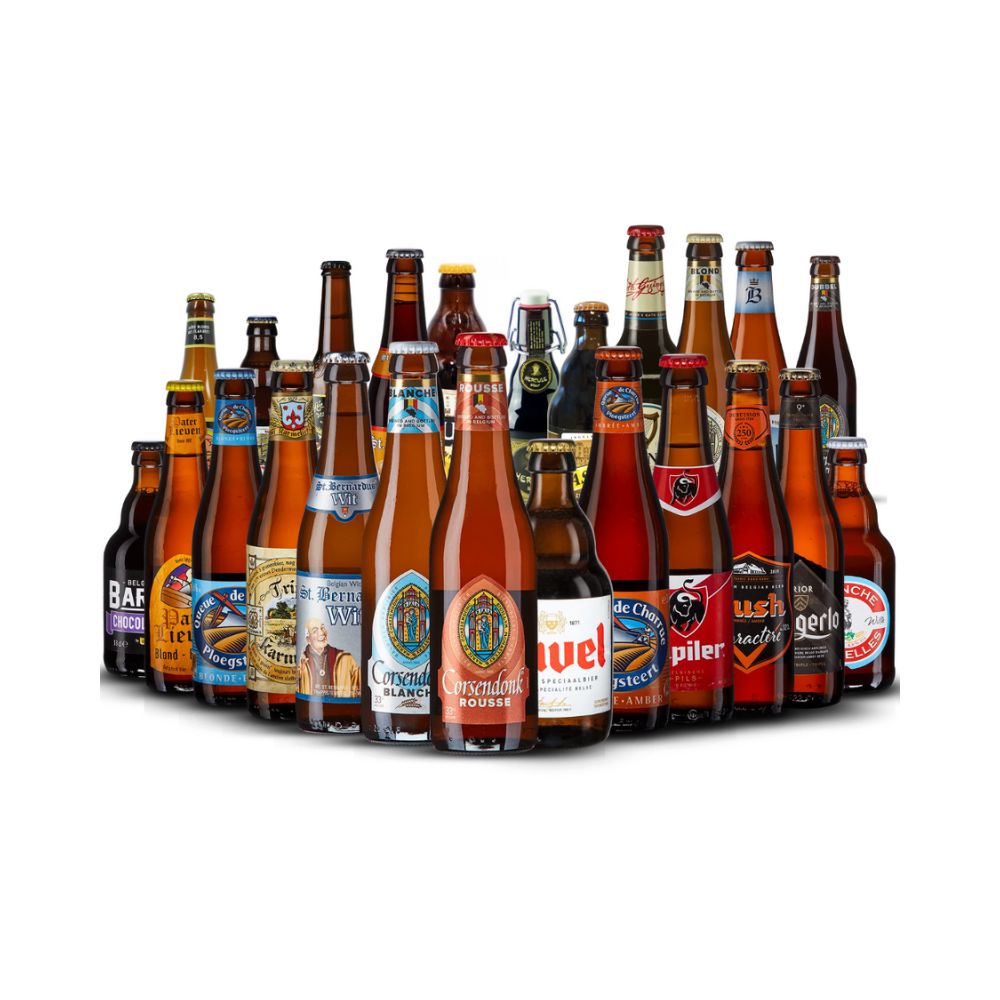 Coffret découverte 24 bières belges et monde   - Shopping et  Courses en ligne, livrés à domicile ou au bureau, 7j/7 à la Réunion