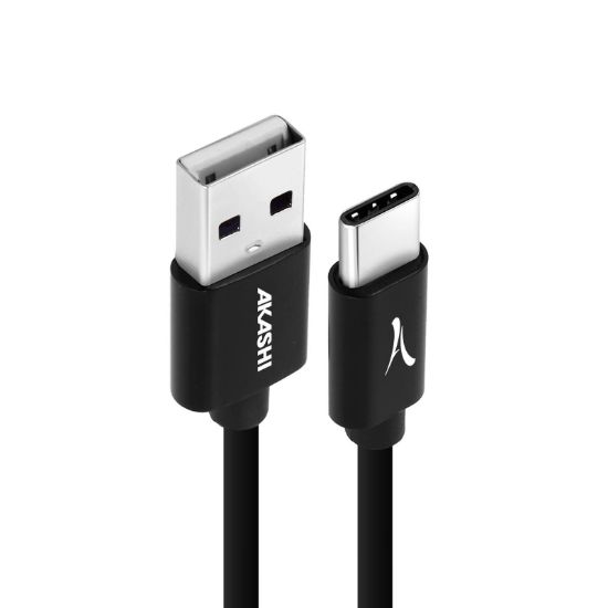 Image de Câble 2 mètres USB TYPE-C Noir - Akashi