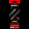 Image de Câble audio JACK 2,5/JACK 3,5mm Noir 1m - Akashi