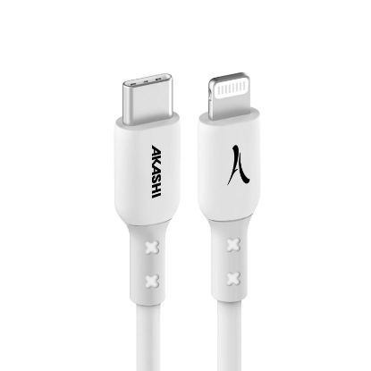 Picture of Câble renforcé USB TYPE-C vers LIGHTNING Blanc 1,5m - Akashi