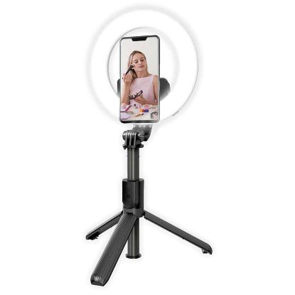 Image de Perche selfie anneau lumineux Bluetooth - Akashi