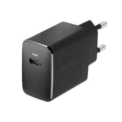 Image de Prise secteur USB TYPE-C 20W Power Delivery - Noir - Akashi