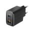 Picture of Prise secteur 20W USB-A QC3.0 + USB TYPE-C PD - Noir - Akashi