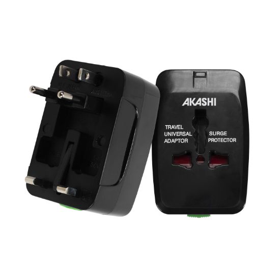 Adaptateur universel de voyage - Noir - Akashi