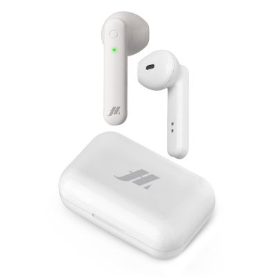 Écouteurs sans fil Twin avec marche-arrêt automatique et station de charge TWS Beat SBS - blanc