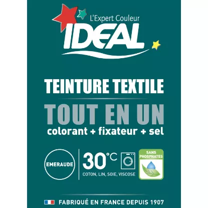Picture of Teinture textile en poudre TOUT EN UN Mini Émeraude 230G - IDEAL
