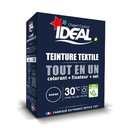 Image de Teinture textile en poudre TOUT EN UN Mini Marine 230G - IDEAL