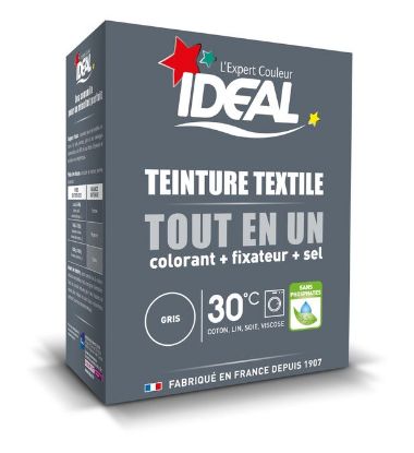 Picture of Teinture textile en poudre TOUT EN UN Maxi Gris 350G - IDEAL