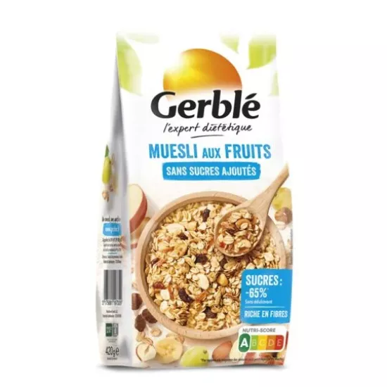 Image de Céréales muesli aux fruits sans sucres ajoutés Gerblé