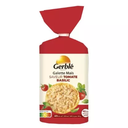 Image de Galettes maïs riz saveur tomate basilic Gerblé
