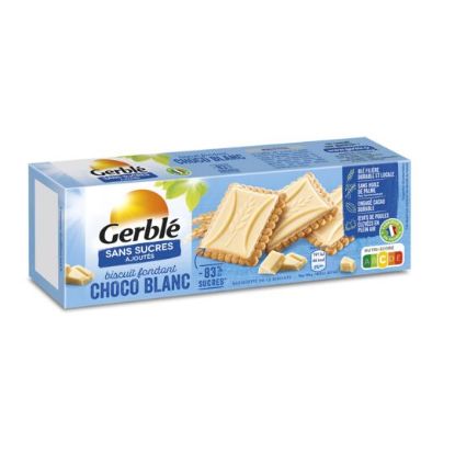 Image de Biscuits chocolat blanc sans sucres ajoutés Gerblé