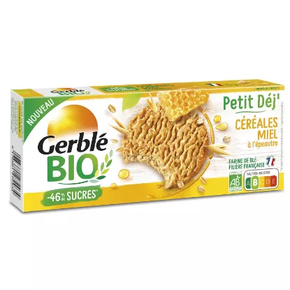 Image de Biscuits Bio Petit Déj' céréales et miel Gerblé Bio