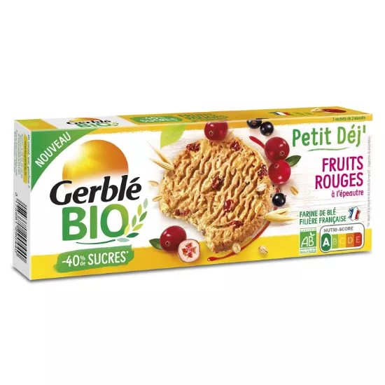 Image de Biscuits Bio Petit Déj' fruits rouges Gerblé Bio