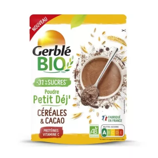 Picture of Céréales et cacao en poudre Bio Petit Déj'  Gerblé Bio