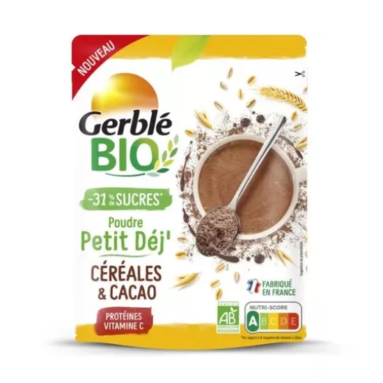 Image de Céréales et cacao en poudre Bio Petit Déj'  Gerblé Bio