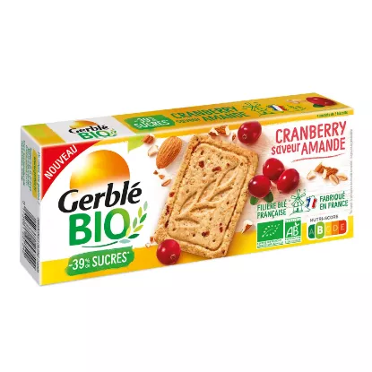 Image de Biscuit sablé amande et Cranberry Bio Gerblé Bio