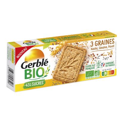 Image de Biscuits sablé graines sésame, kasha et pavot Bio Gerblé Bio