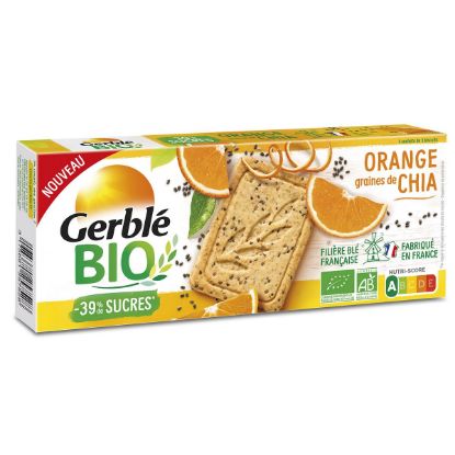 Image de Biscuits sablé orange et graines de chia Bio Gerblé Bio