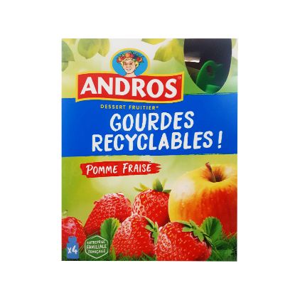 Image de Gourdes compote pomme fraise ANDROS