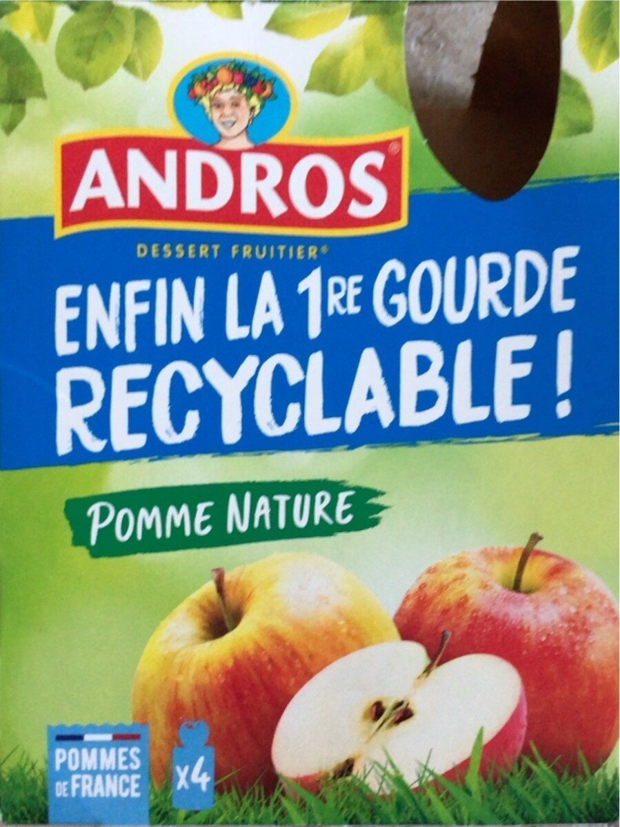Gourdes compote pomme nature ANDROS ChezVous.re Shopping et Courses
