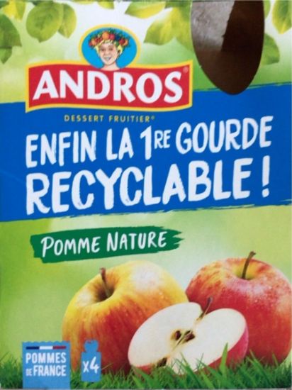 Image de Gourdes compote pomme nature ANDROS