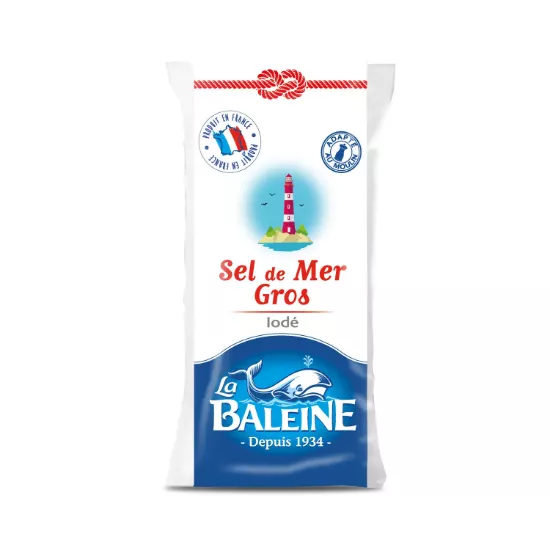 Image de Gros sel iodé 1kg LA BALEINE