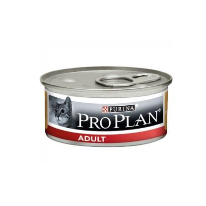 Pâtée chat Adulte Mousse au Poulet Pro Plan 24 Boîtes x 85g