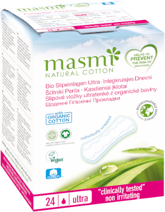 Image de Protège-slips Bio ultra fin Masmi, 24 unités