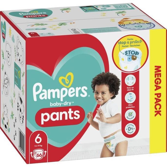 PAMPERS Baby Dry 12h Taille 6 - 13à18kg - Parapharmacie Prado Mermoz