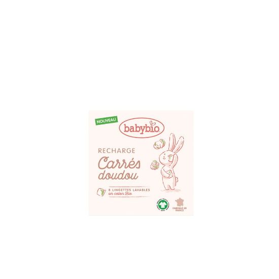 Picture of Babybio recharge carré doudou - 8 lingettes lavables en coton bio